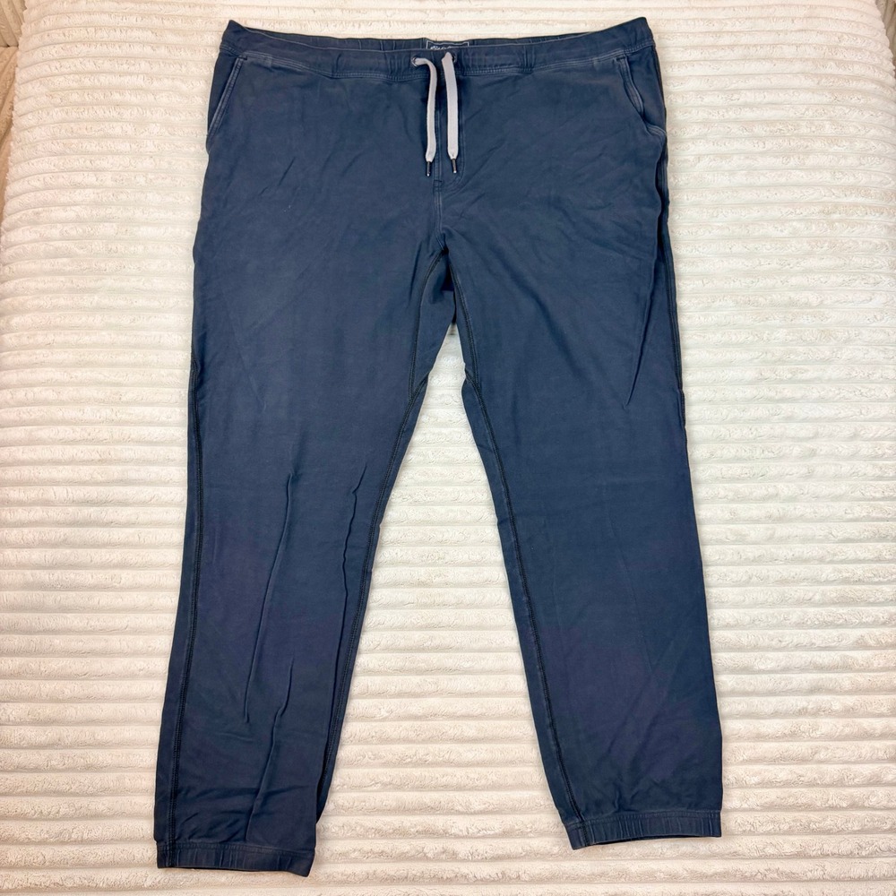 Eddie Bauer Mens Outdoor Jogger Pants Navy Blue Tall 3XL T3XL Knit Cargo Pockets